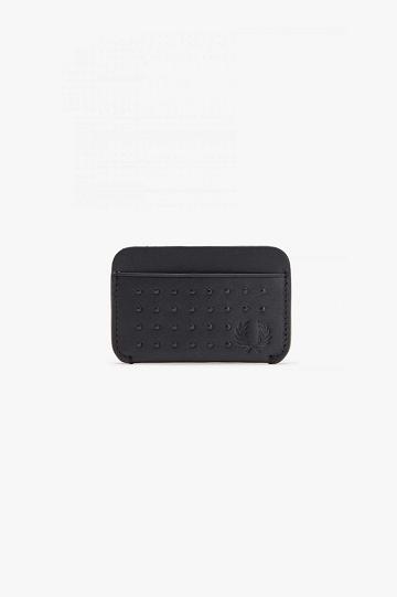 Fred Perry Nahkaiset Studded Card Miesten Laukut Mustat | FI 2000XYUF